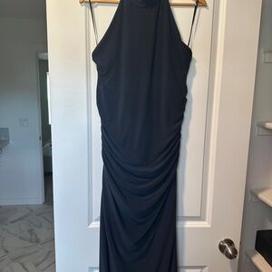 Wilfred Navy Backless Dress